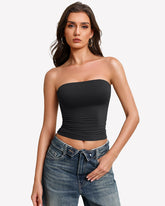Tube Tops Going Out Double Lined Basic Y2K Tank Top