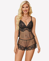 Lace Pajamas Lingerie Set Cami Shorts Sets