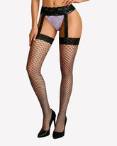 Fishnet Stockings Lace Pantyhose Thigh High Garter Stockings