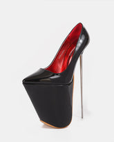 Extreme 25cm Metal Stiletto Patent Platform Pump