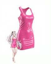 PVC Patent Racerback Mini Dress