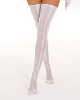 Glossy Wet Look Thigh-High Stockings