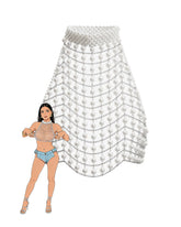 White Pearl Chain Halter Crop Top-Beaded Fringe Mesh Backless Top