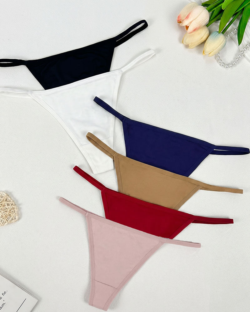 Seamless Thong Panties - Soft Coverage Low Rise Underwear