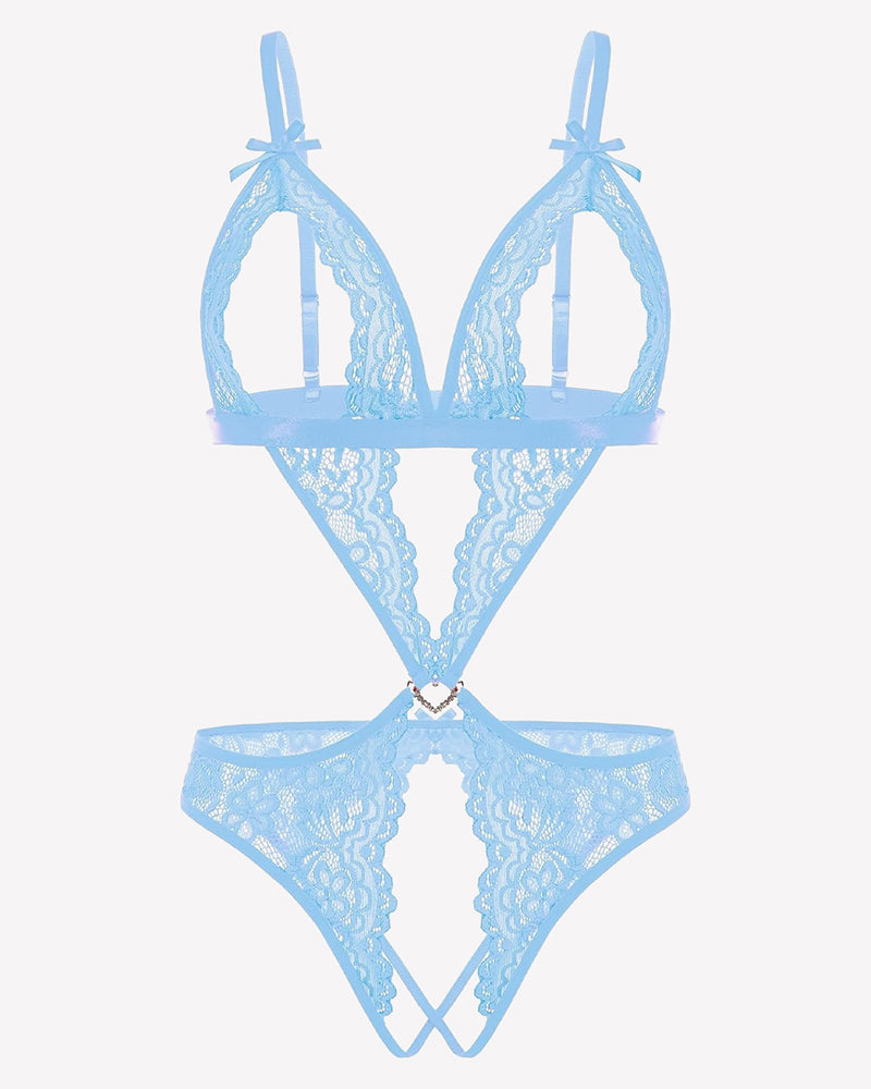 Lace Deep V Teddy Bodysuit