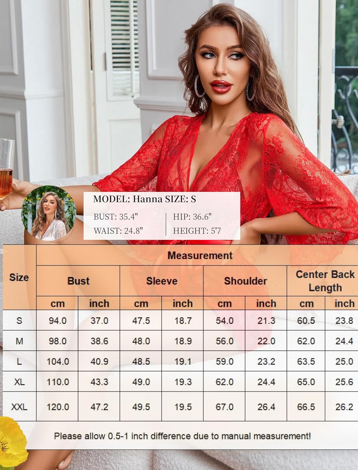 Lace Robes Babydoll Lingerie Dress
