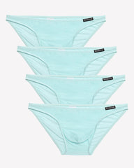 Men's Briefs 4 Pack Classic Low Rise Stretchy Nylon Hip Underwear