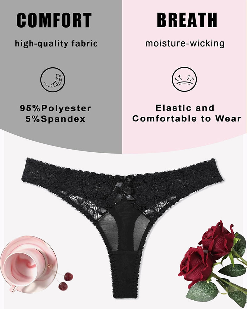 Lace Thongs Low Waist Cheeky Panties