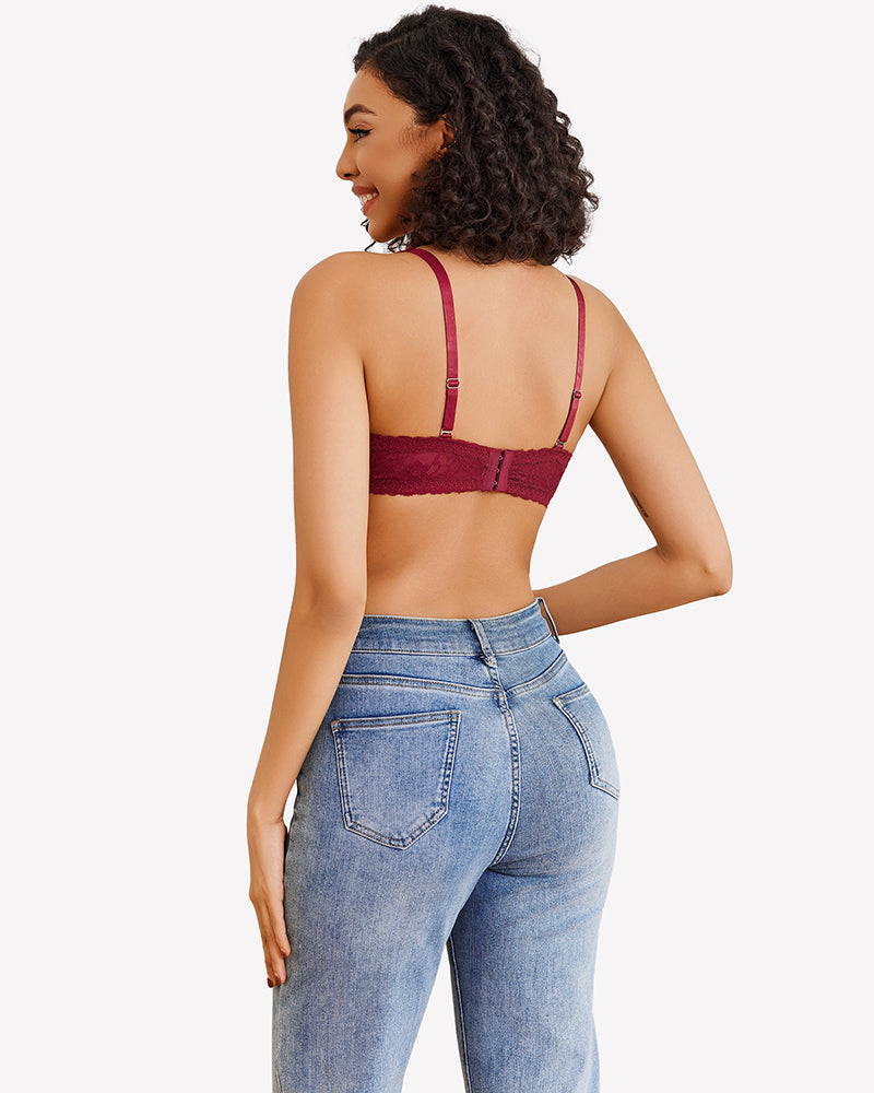 Sheer Underwire Unlined Plunge Bras