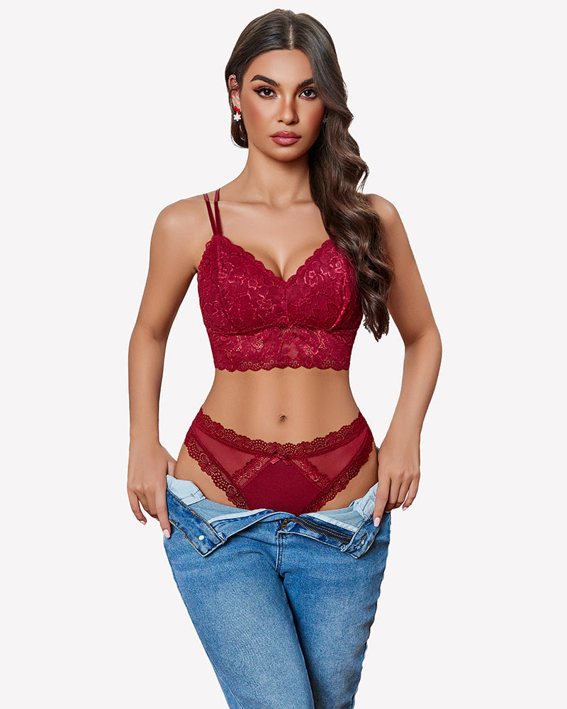Low Rise Thong with Criss Cross Back