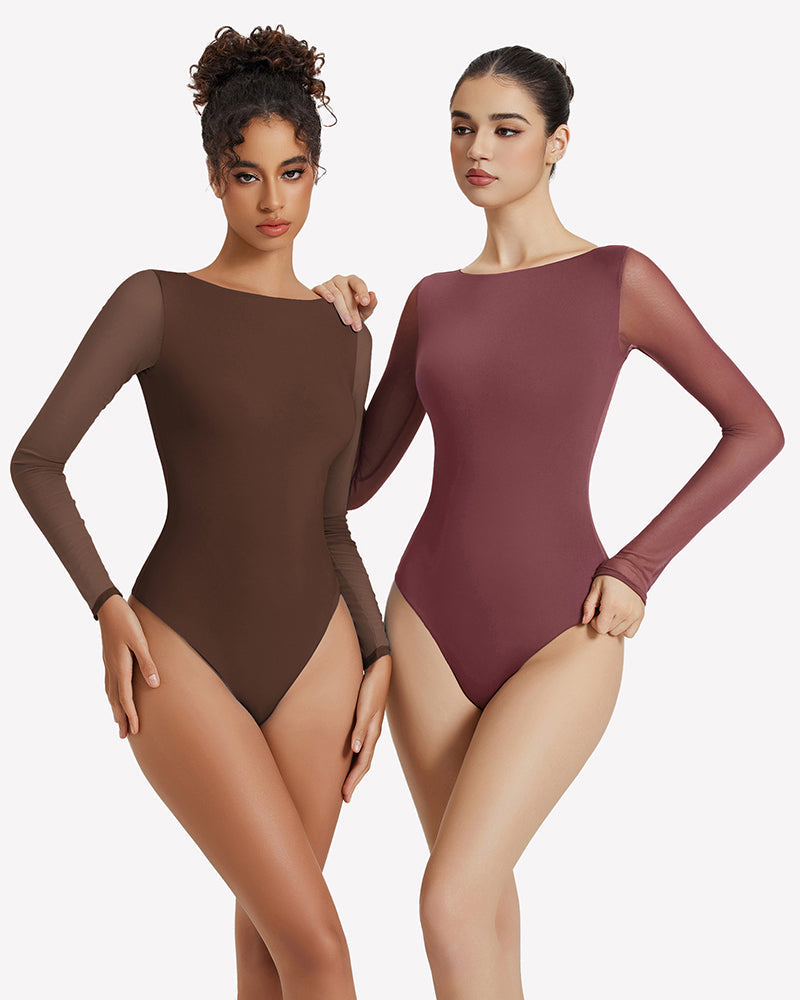 Mesh Long Sleeve Bodysuit