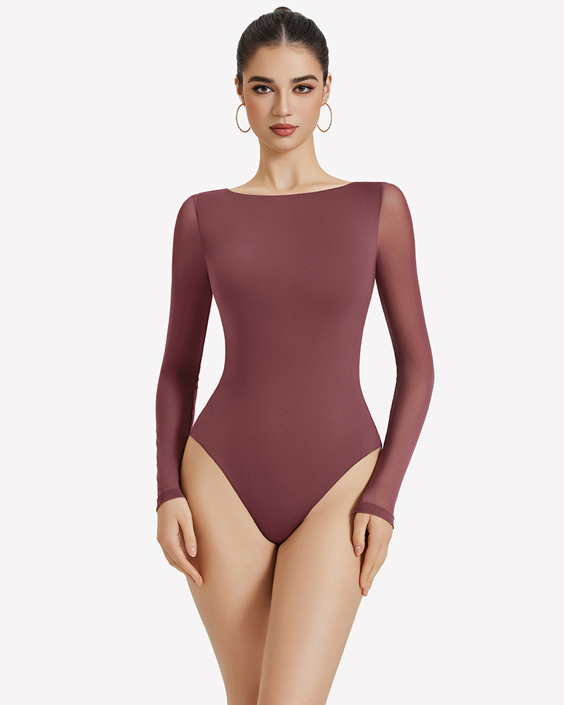 Mesh Long Sleeve Bodysuit
