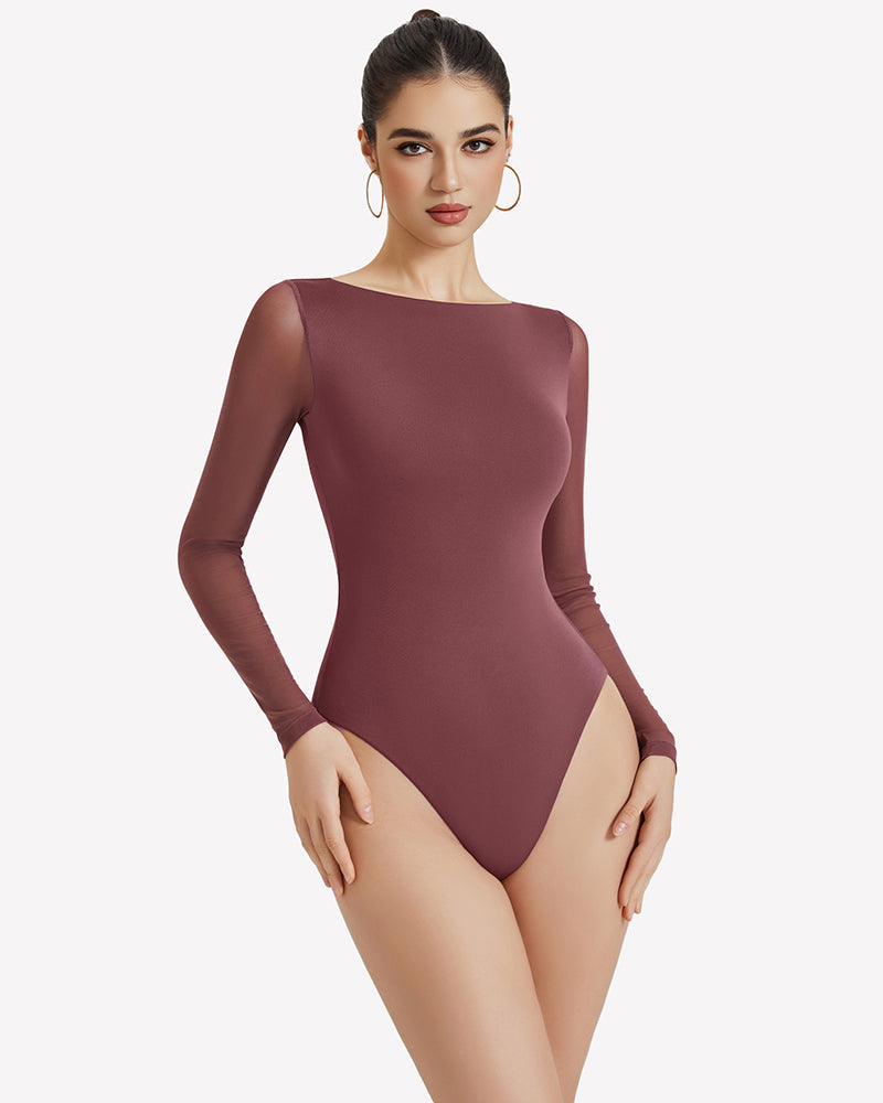 Mesh Long Sleeve Bodysuit