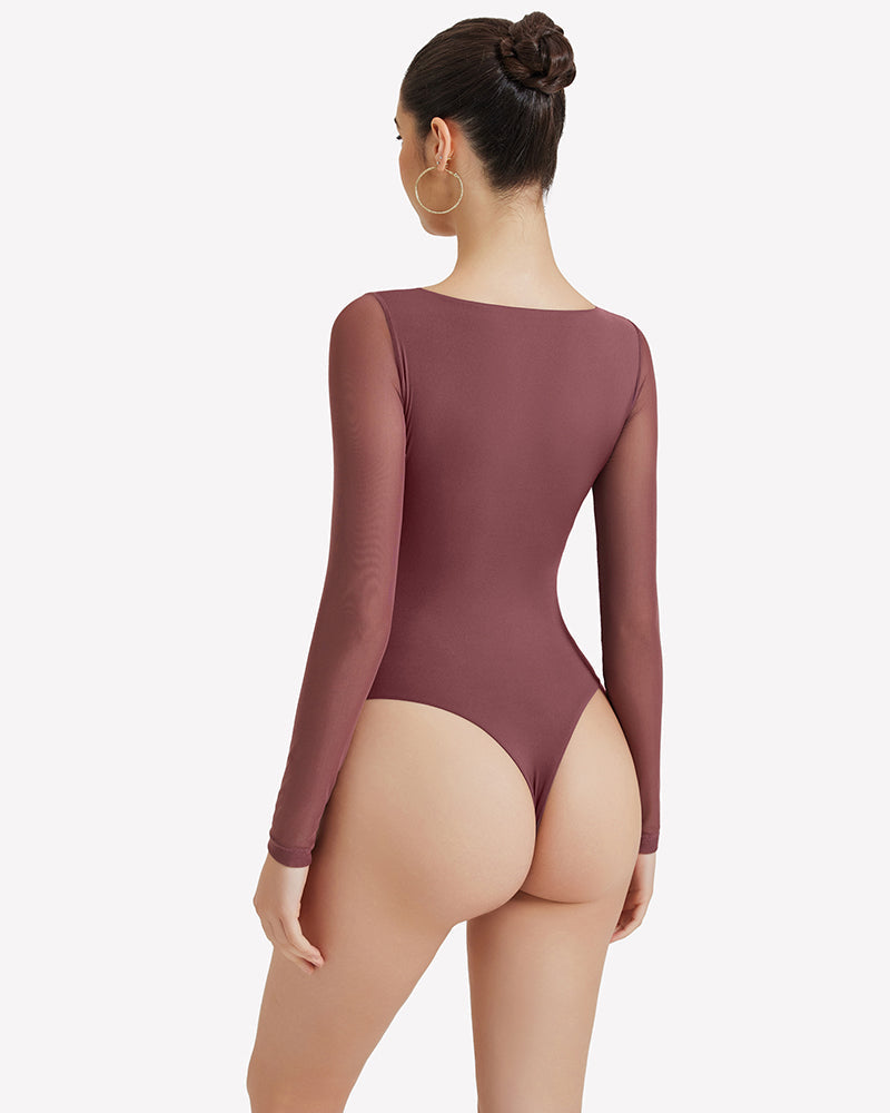 Mesh Long Sleeve Bodysuit