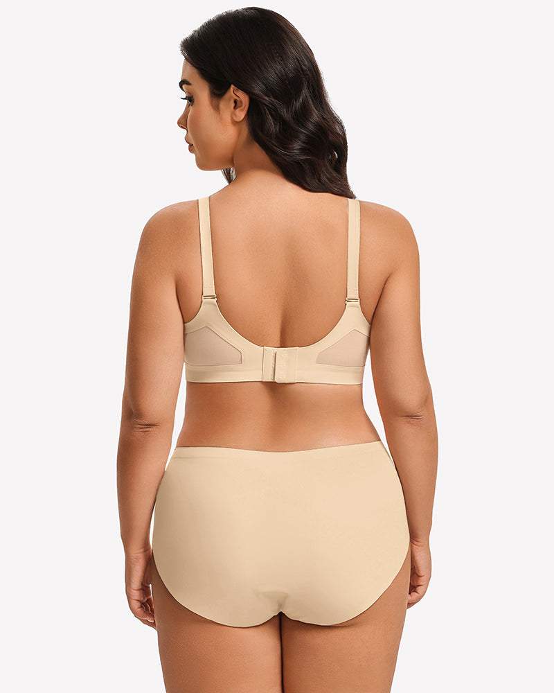 Seamless Push Up Full Coverage Bra Mesh Comfy Bralette