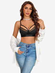 Rhinestone Wireless Bralettes Unlined Bra