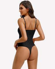Lace Thong Bodysuit Square Neck Sleeveless Cami Going Out Top