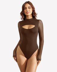 Long Sleeve Thong Bodysuit Shapewear