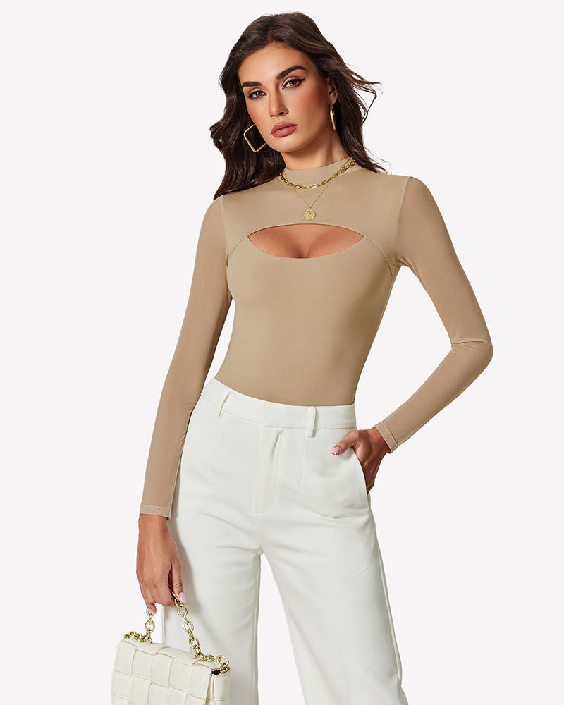 Long Sleeve Thong Bodysuit Shapewear