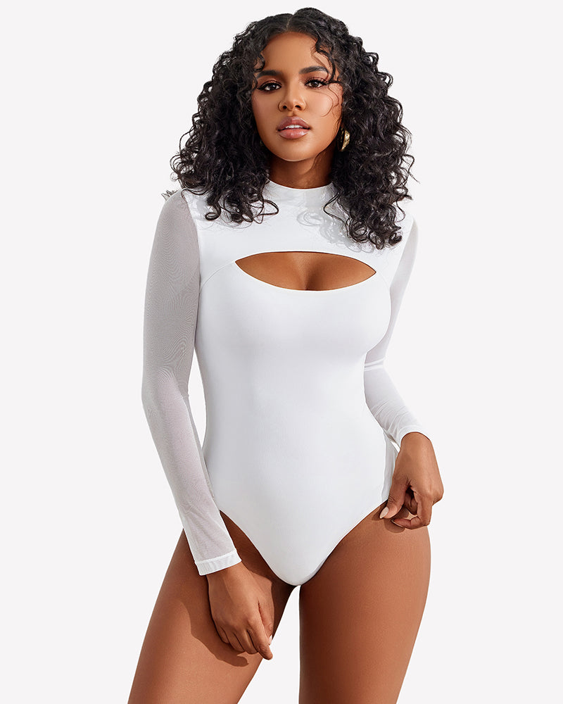 Long Sleeve Thong Bodysuit Shapewear