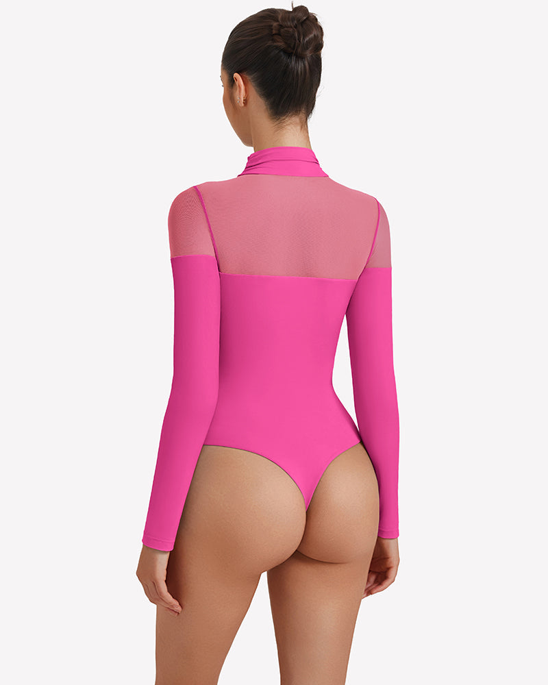 Long Sleeve Turtle Leotard Tops