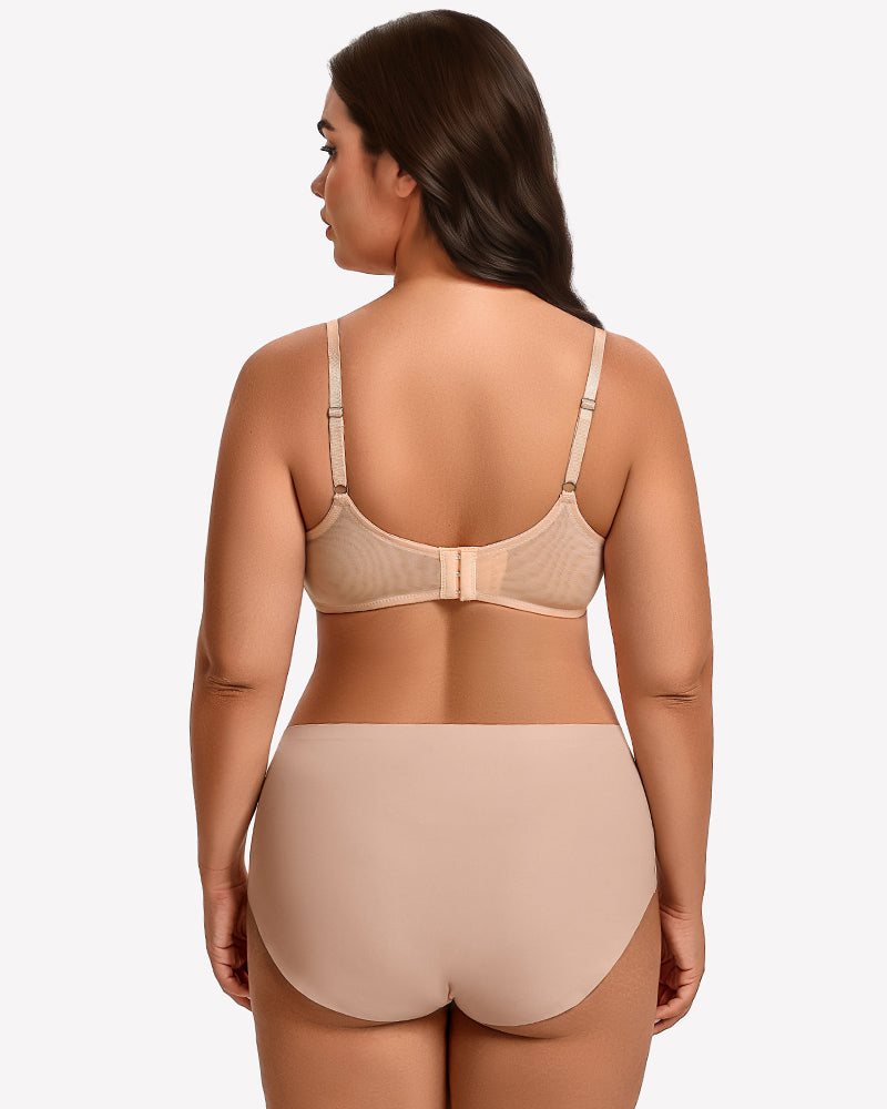 Sheer Mesh Full Coverage Unlined Minimier Bra