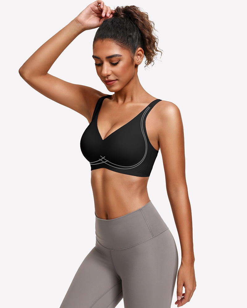 Jelly Bras Seamless Push Up Deep V Comfort Bra
