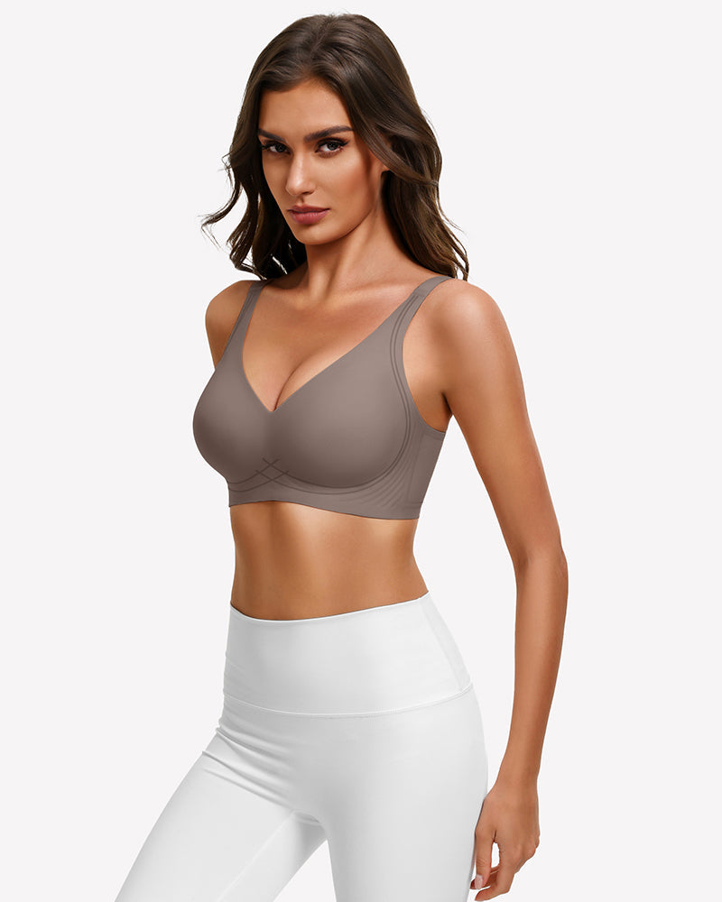 Jelly Bras Seamless Push Up Deep V Comfort Bra