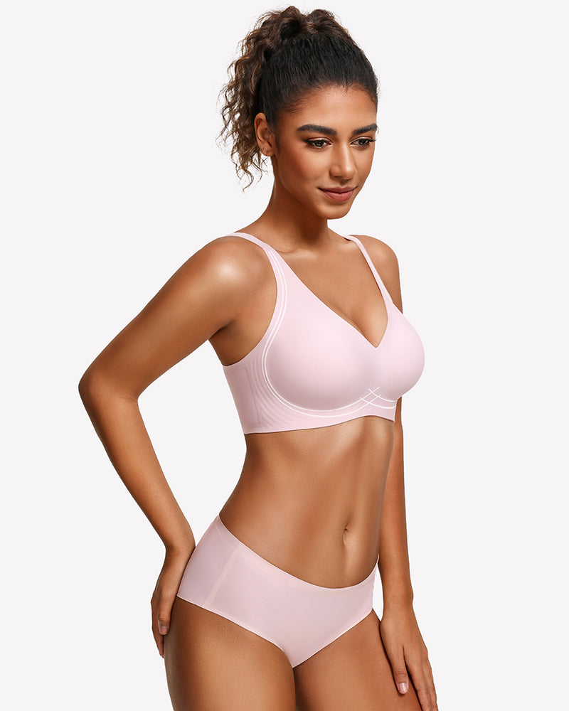 Jelly Bras Seamless Push Up Deep V Comfort Bra