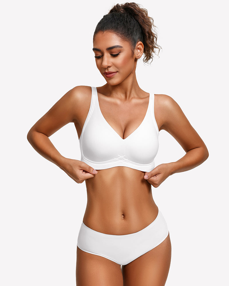 Jelly Bras Seamless Push Up Deep V Comfort Bra