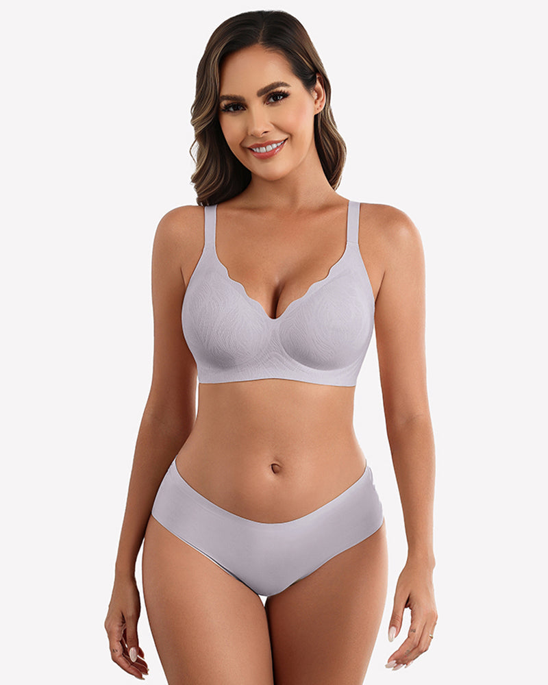 Wireless Bras Seamless Bra Full Coverage Lace Tshirt