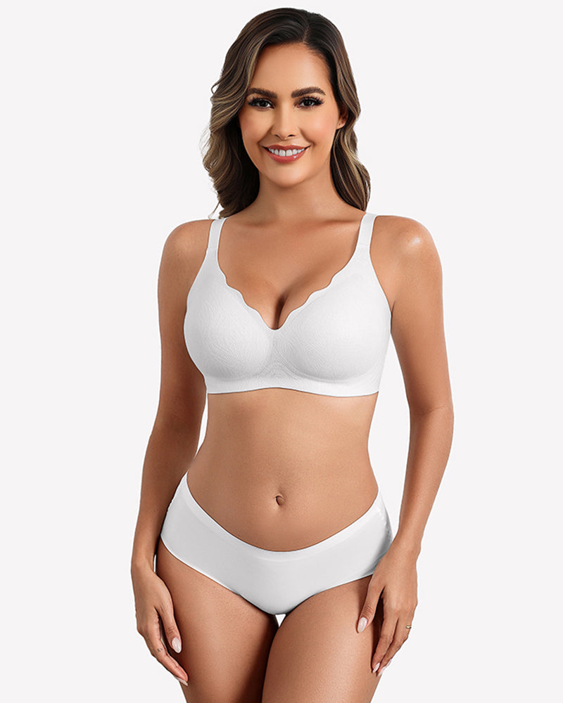 Wireless Bras Seamless Bra Full Coverage Lace Tshirt