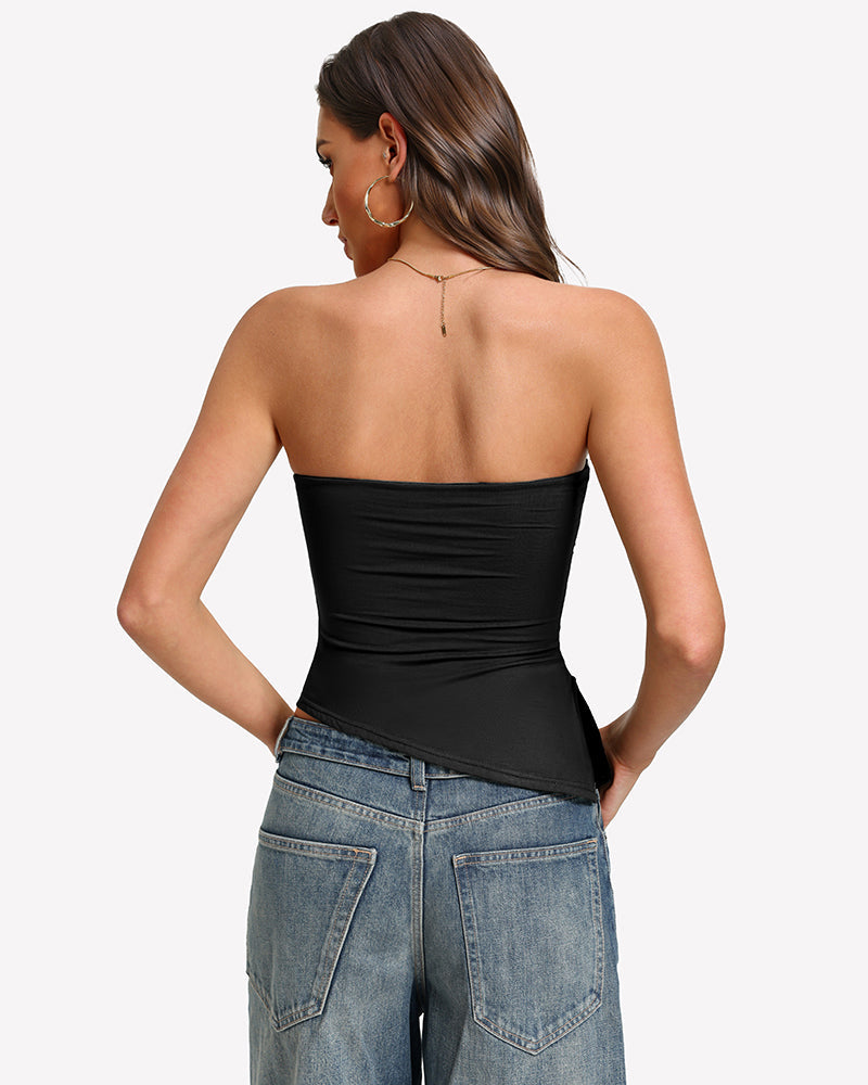 Strapless Tube Top Double Lined & Non-Slip Tops