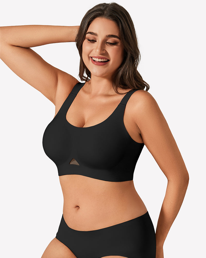 Wireless Jelly Bra - U Neck Seamless Padded Bralette