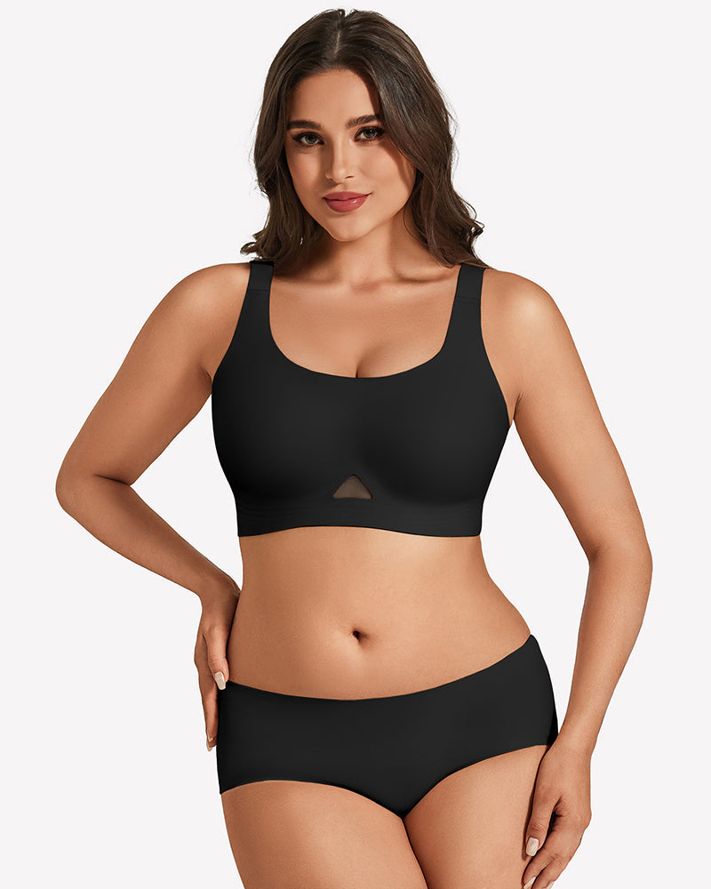 Wireless Jelly Bra - U Neck Seamless Padded Bralette