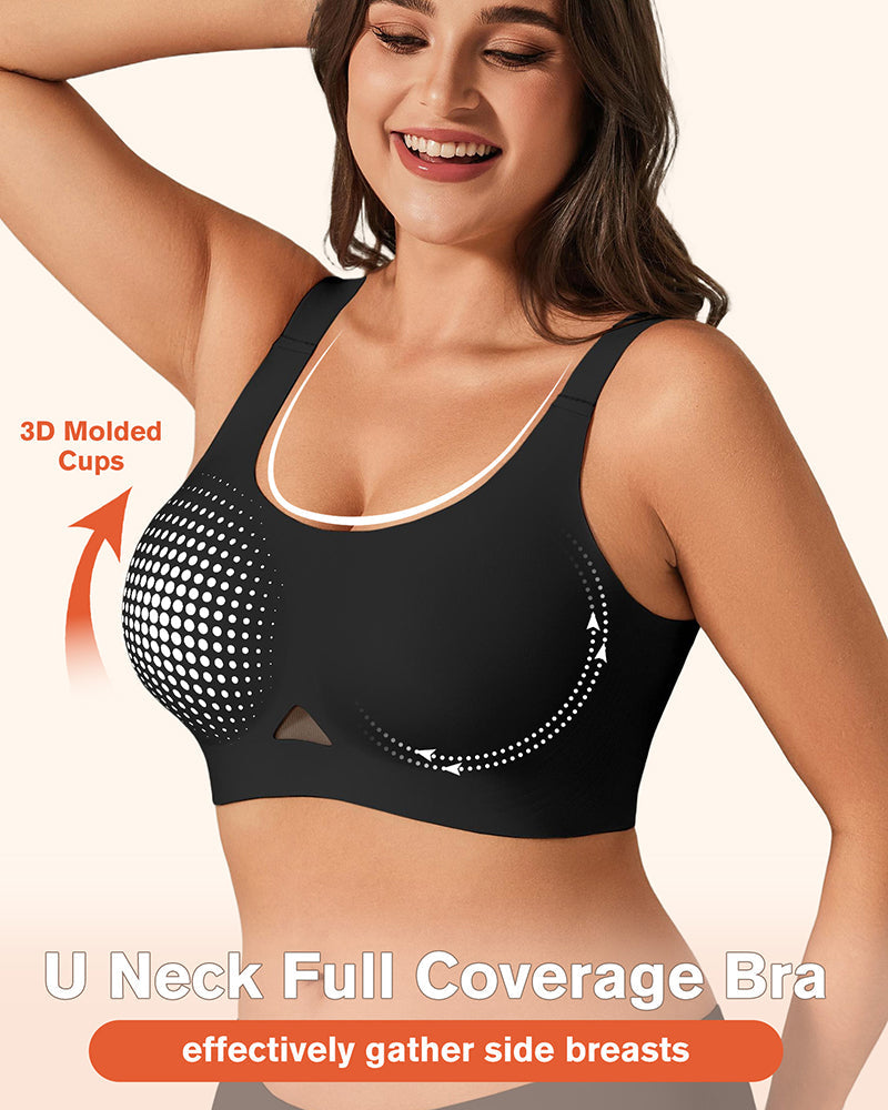 Wireless Jelly Bra - U Neck Seamless Padded Bralette
