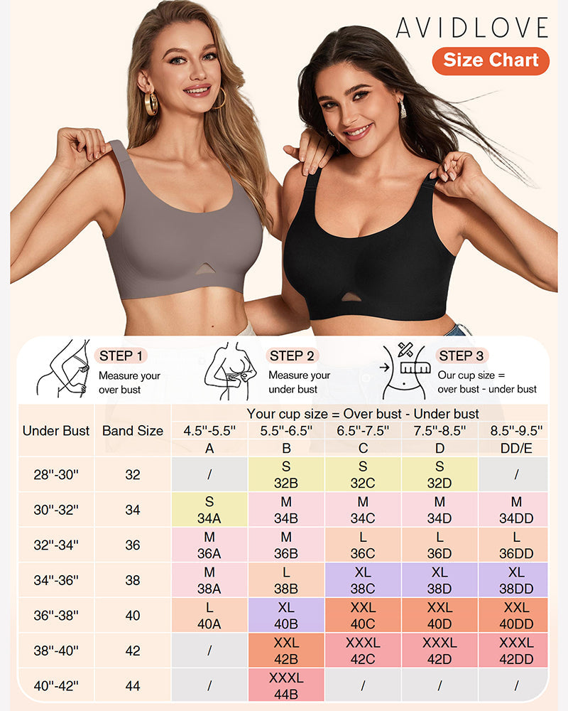 Wireless Jelly Bra - U Neck Seamless Padded Bralette