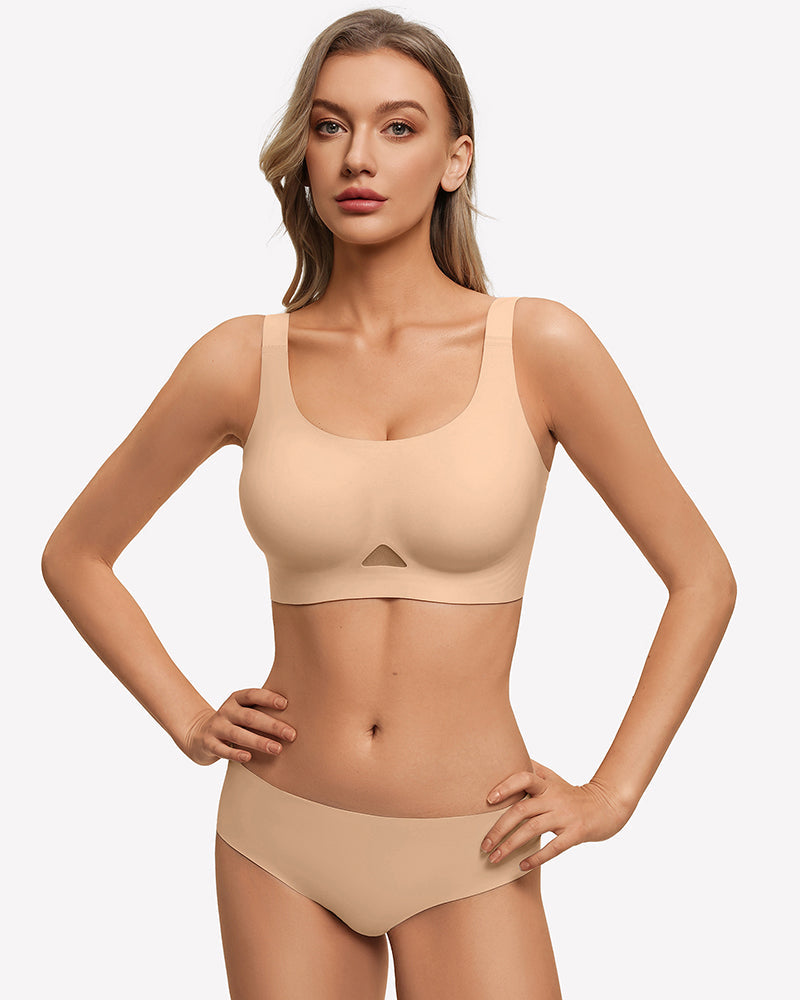 Wireless Jelly Bra - U Neck Seamless Padded Bralette