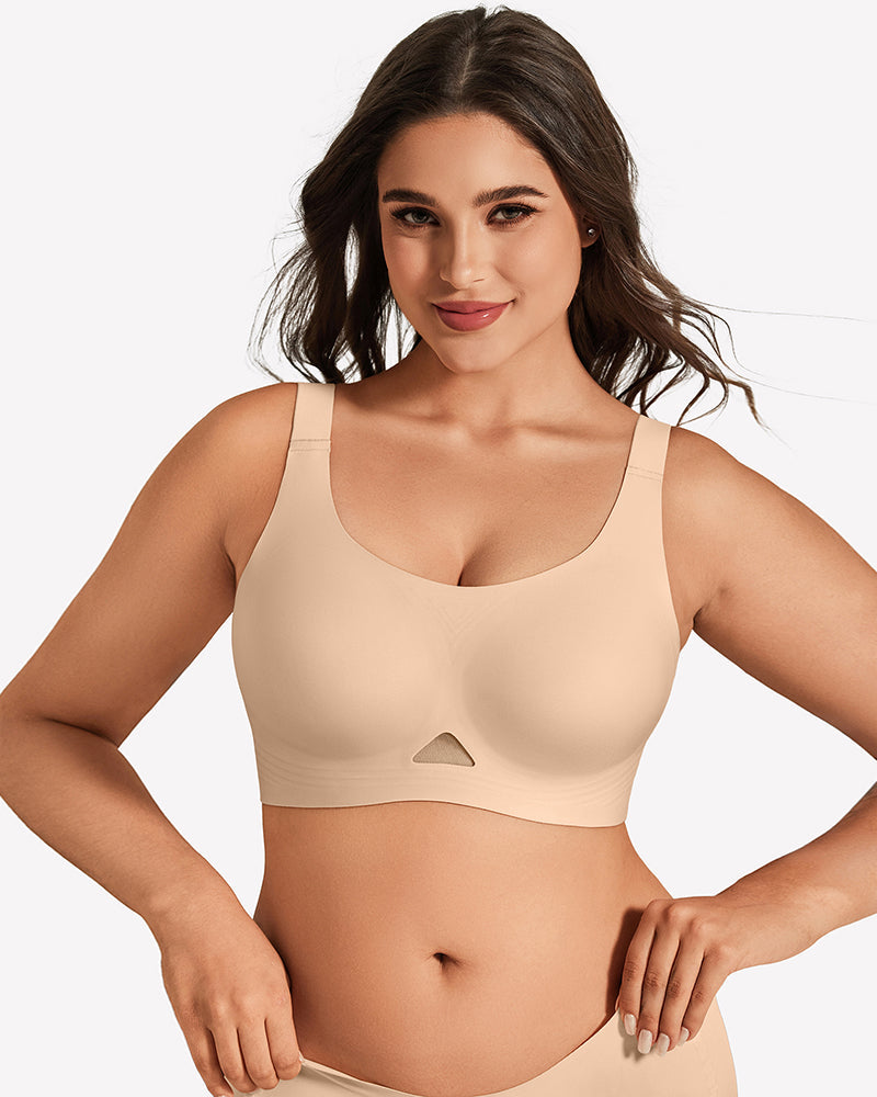 Wireless Jelly Bra - U Neck Seamless Padded Bralette