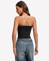 Tube Tops Going Out Double Lined Basic Y2K Tank Top