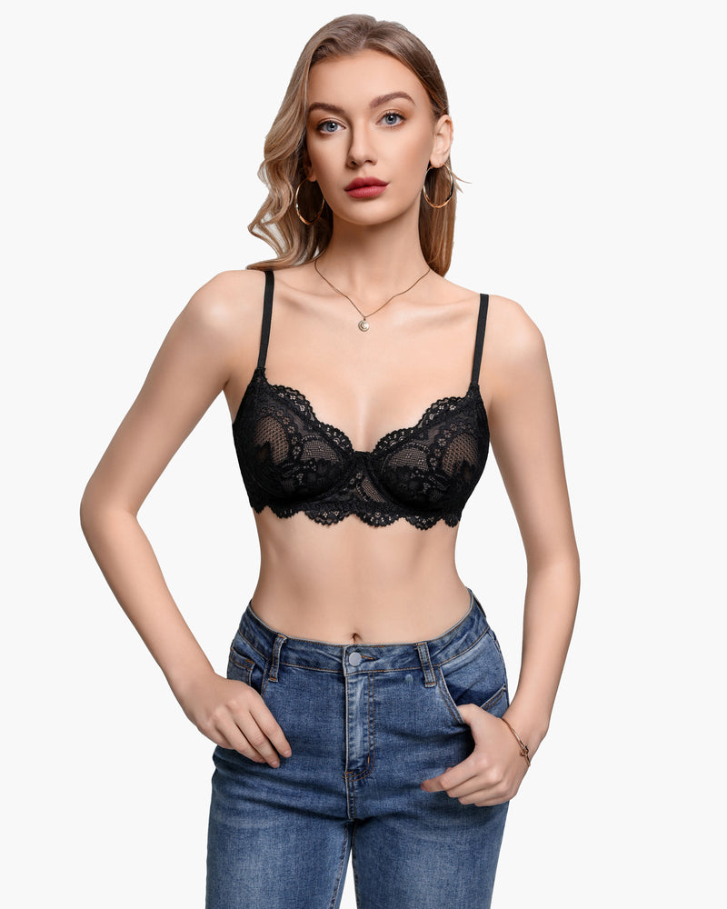 Lace Balconette Underwire Unlined Everyday Bra
