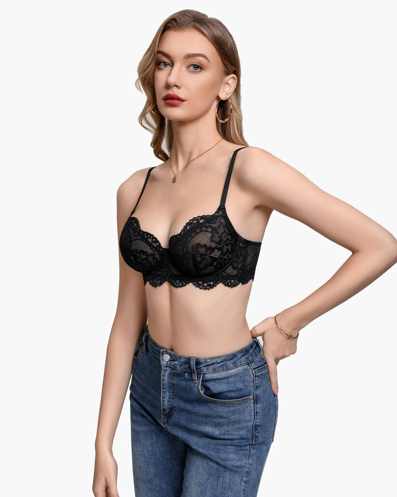 Lace Balconette Underwire Unlined Everyday Bra