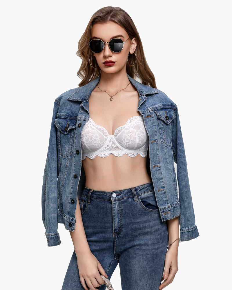 Lace Balconette Underwire Unlined Everyday Bra