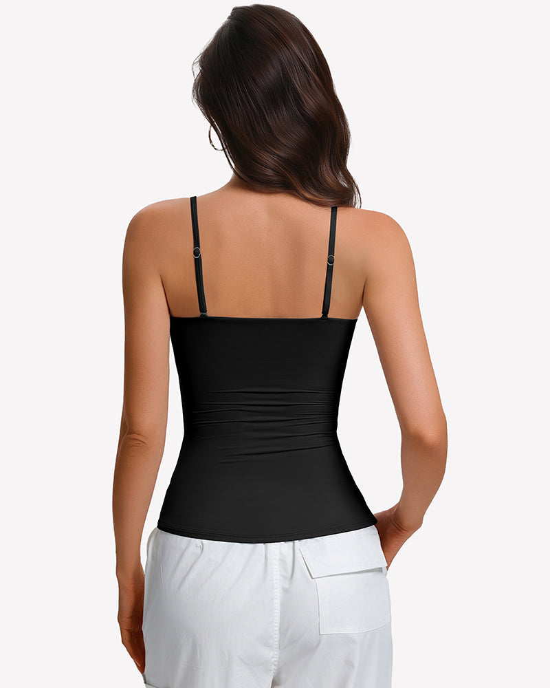 Padded Cami Tank Top with Built-In Bra