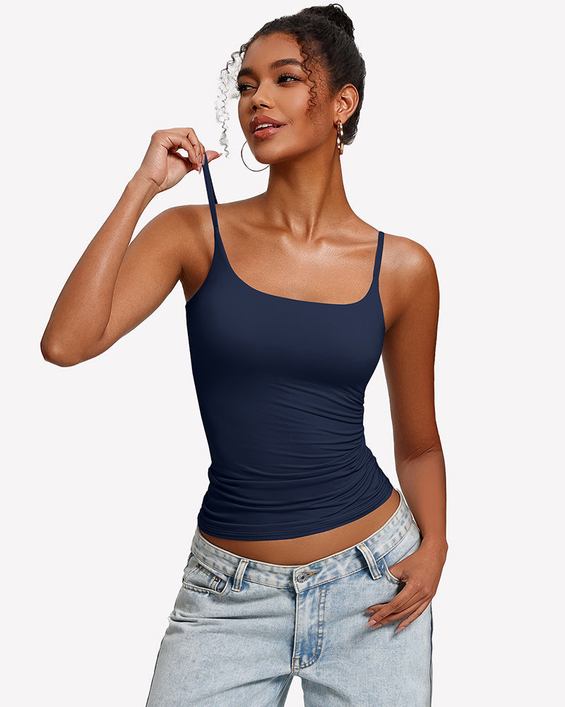Padded Cami Tank Top with Built-In Bra