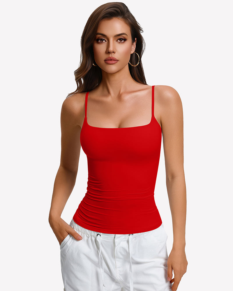 Padded Cami Tank Top with Built-In Bra