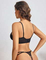 Underwire Unlined Lace Balconette Bra