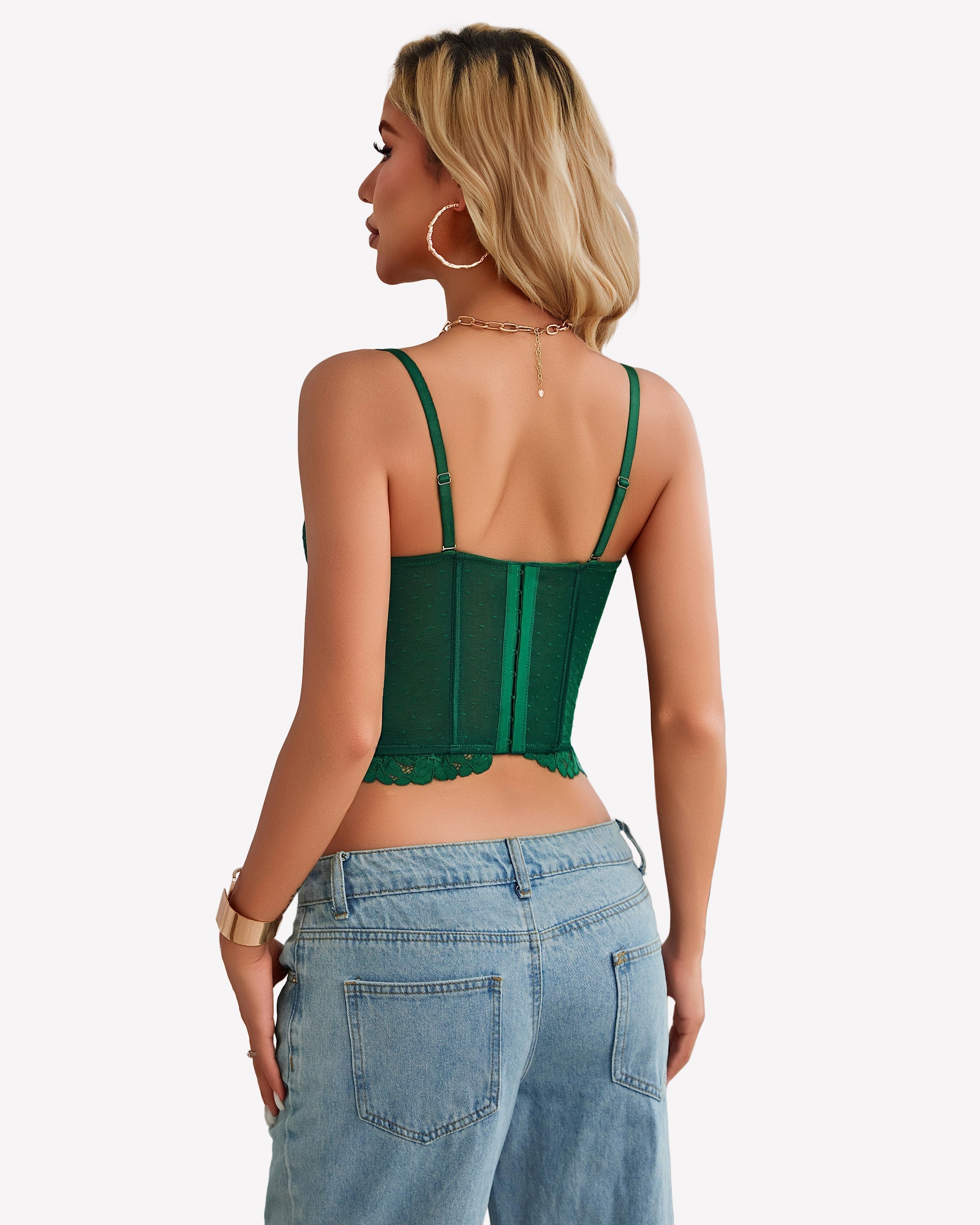 Lace Corset Bustier Crop Top