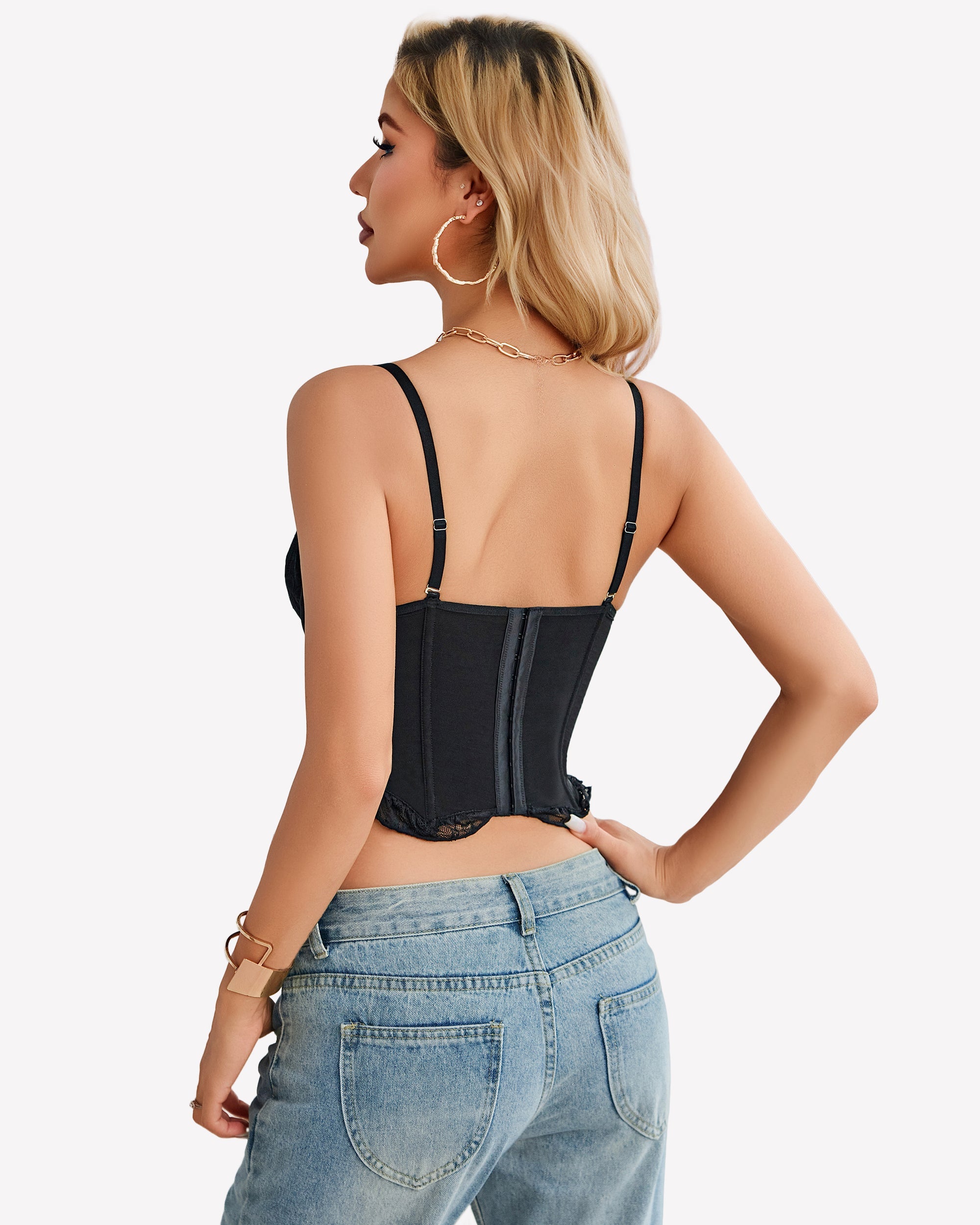 Lace Bustier Corset Top Underwire Bralette