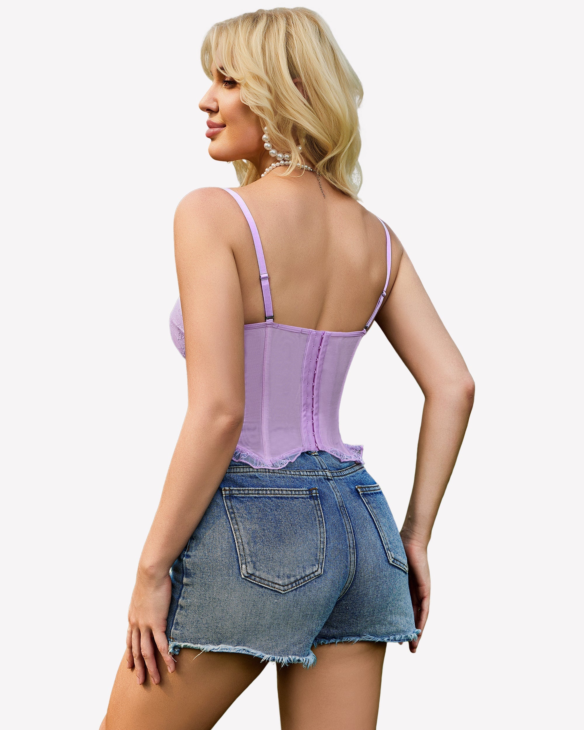 Lace Bustier Corset Top Underwire Bralette